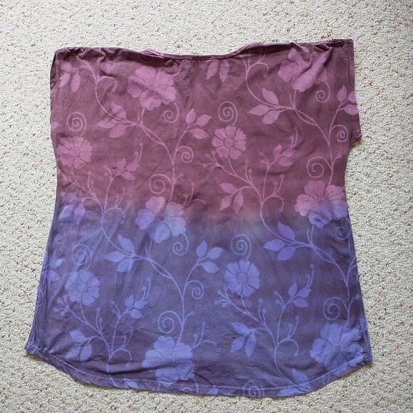 Greater Good Tank Top Womens 3X Purple Tie Dye Butterfly Layered Fairy Hippie - Picture 5 of 9